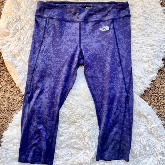 The North Face Pants - The North Face Leggings Purple Camo Camouflage Yoga Pants Cropped Capris